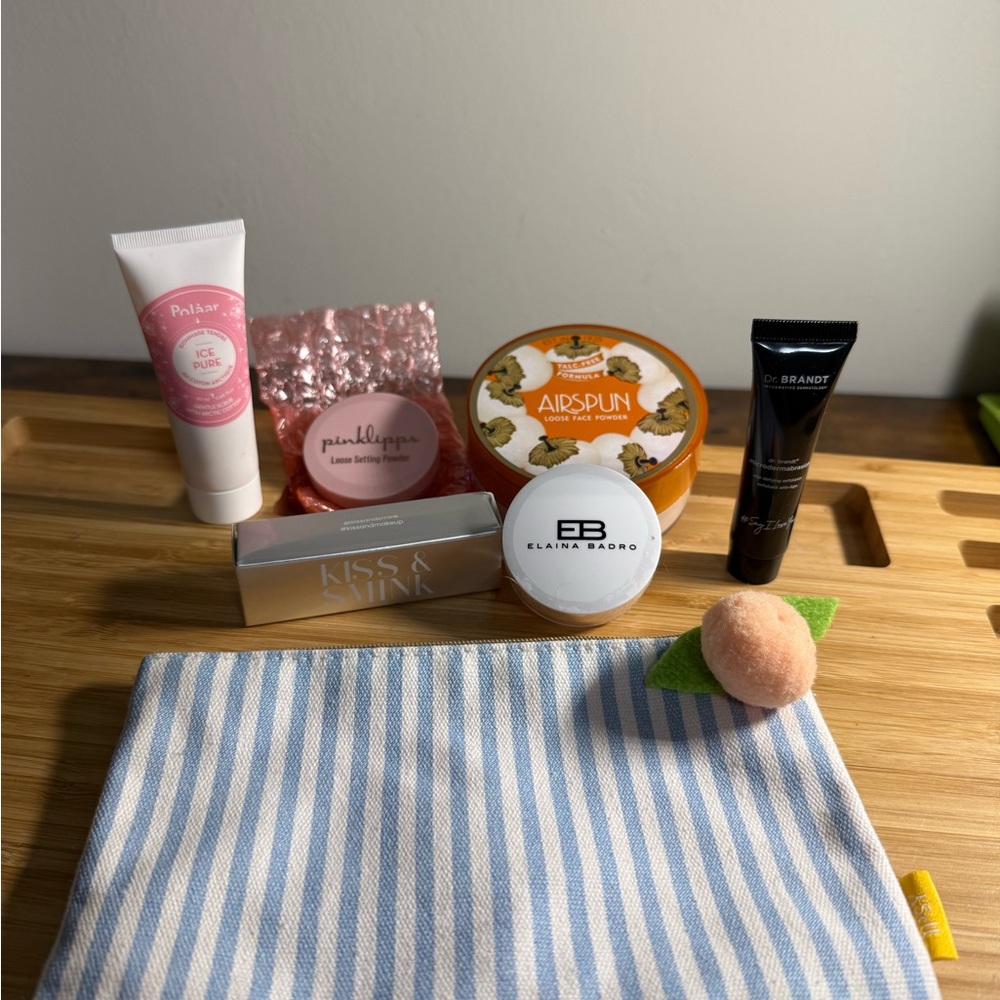 Cosmetic Bundle- Setting & Face Powder, Exfoliator, Lip Oil, Translucent Powder